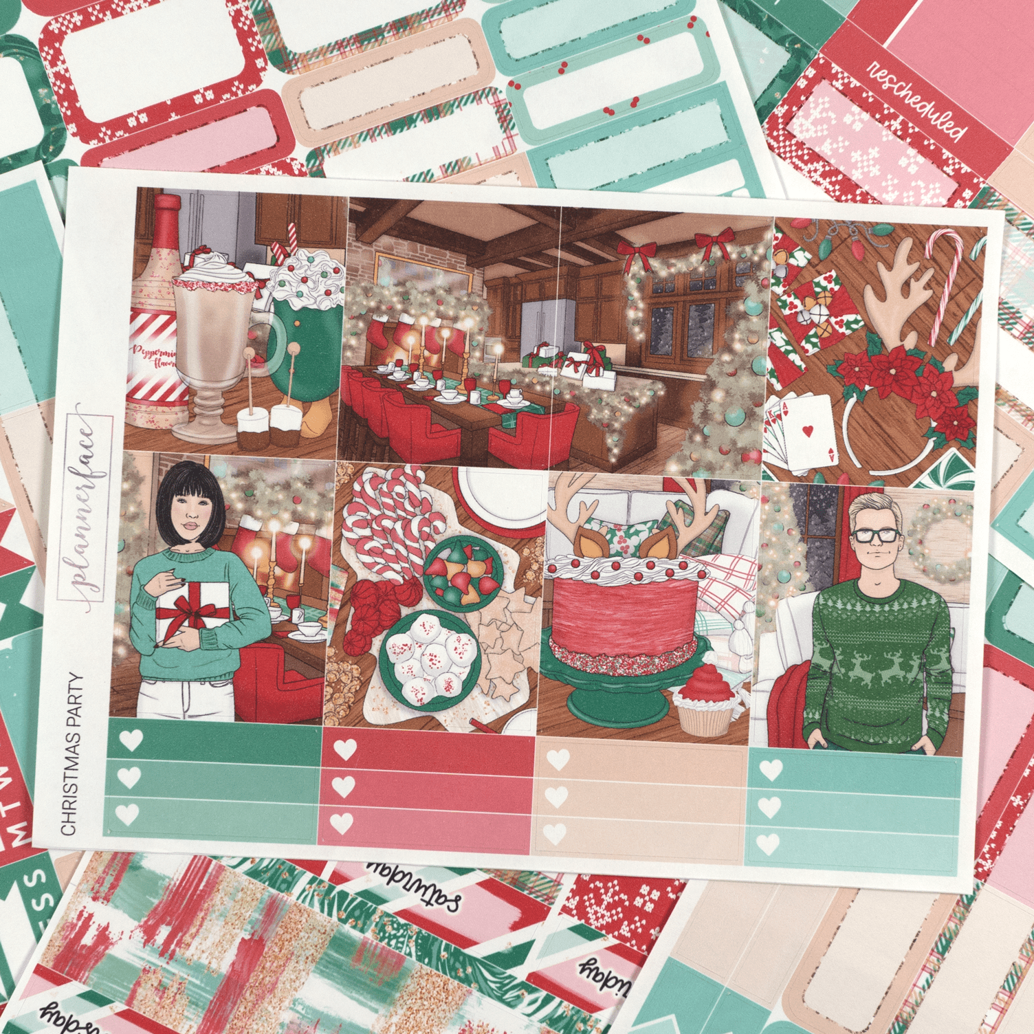 Christmas Party Weekly Kit by Plannerface