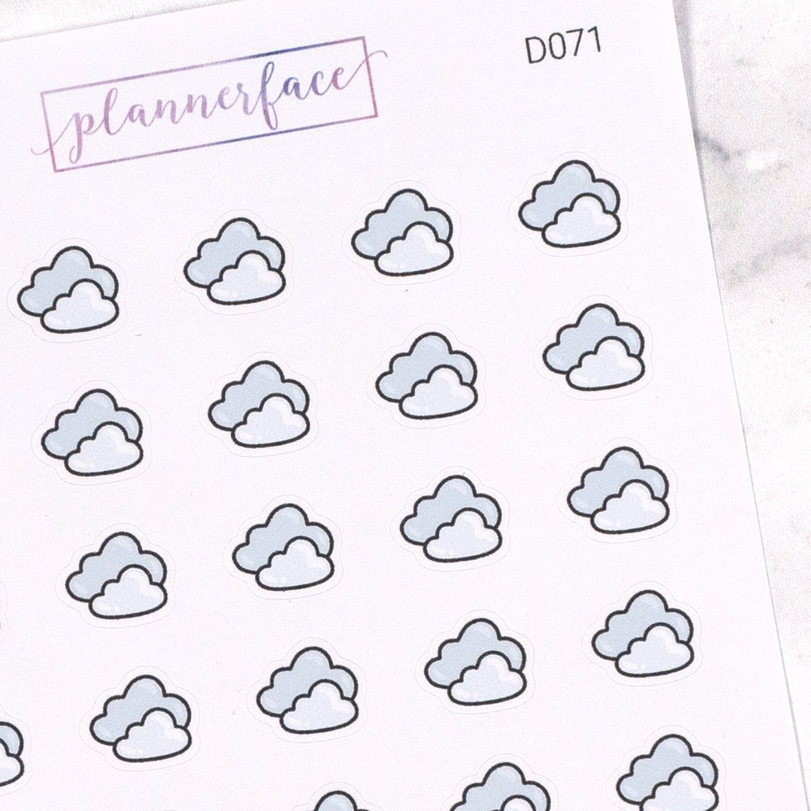 Cloudy Weather Doodles by Plannerface