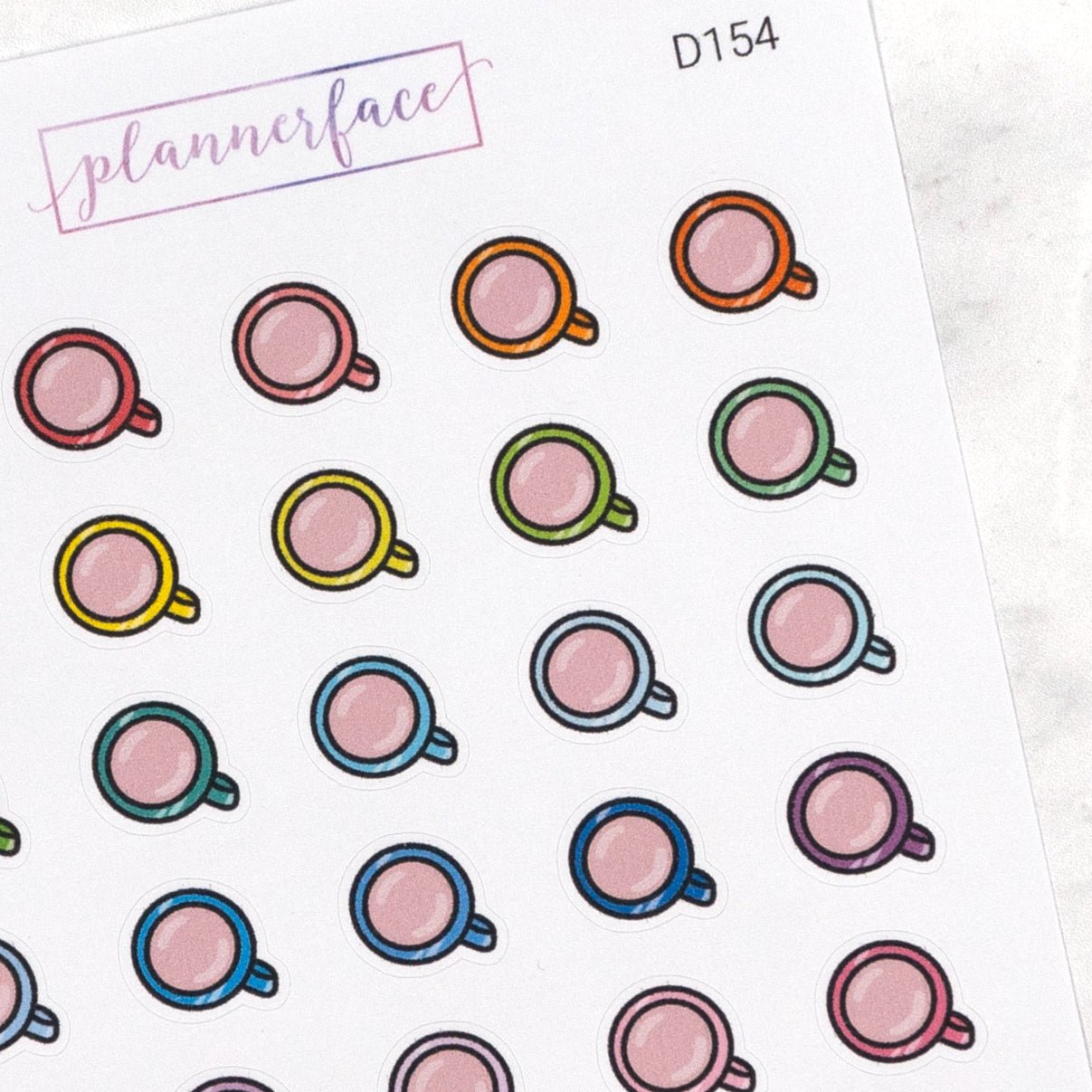 Coffee Cup Multicolour Doodles by Plannerface