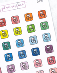 Coffee Machine Multicolour Doodles (Square) by Plannerface