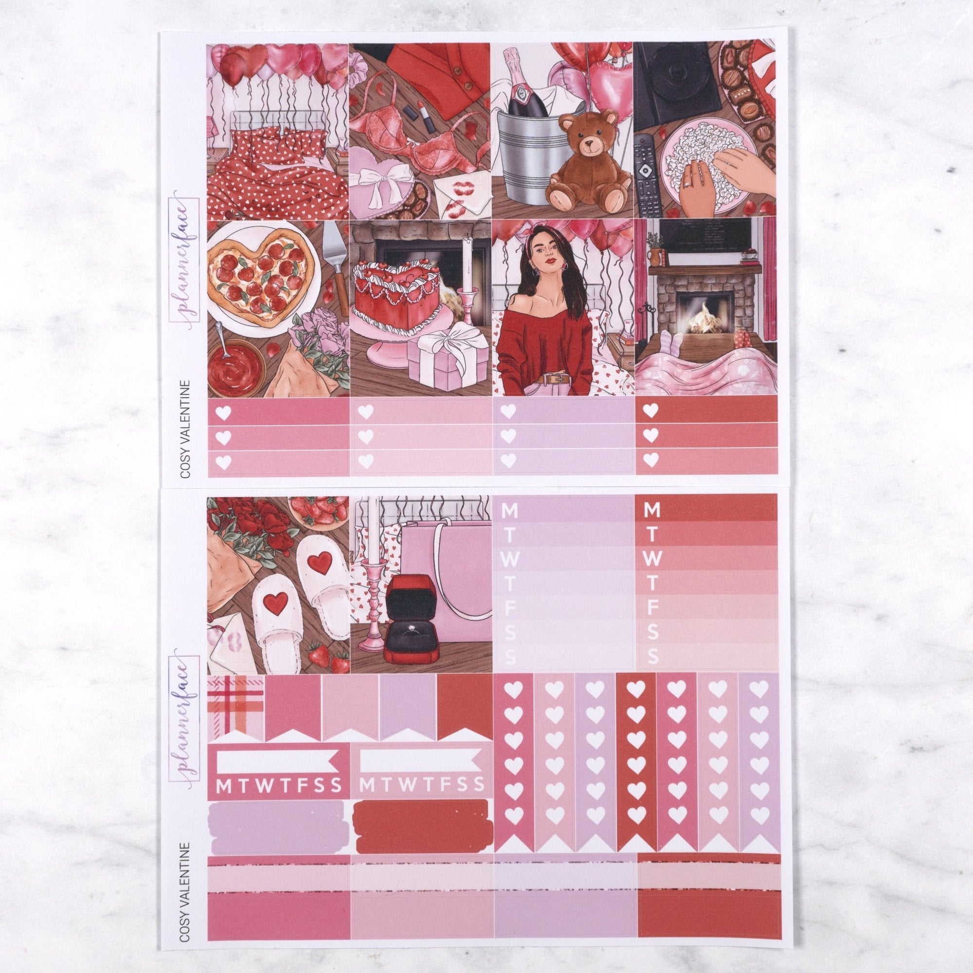 Cosy Valentine Weekly Kit by Plannerface