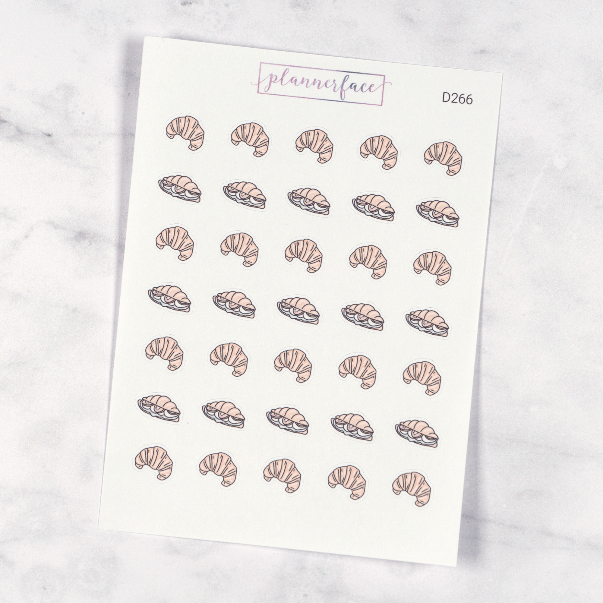 Croissant Multicolour Doodles by Plannerface