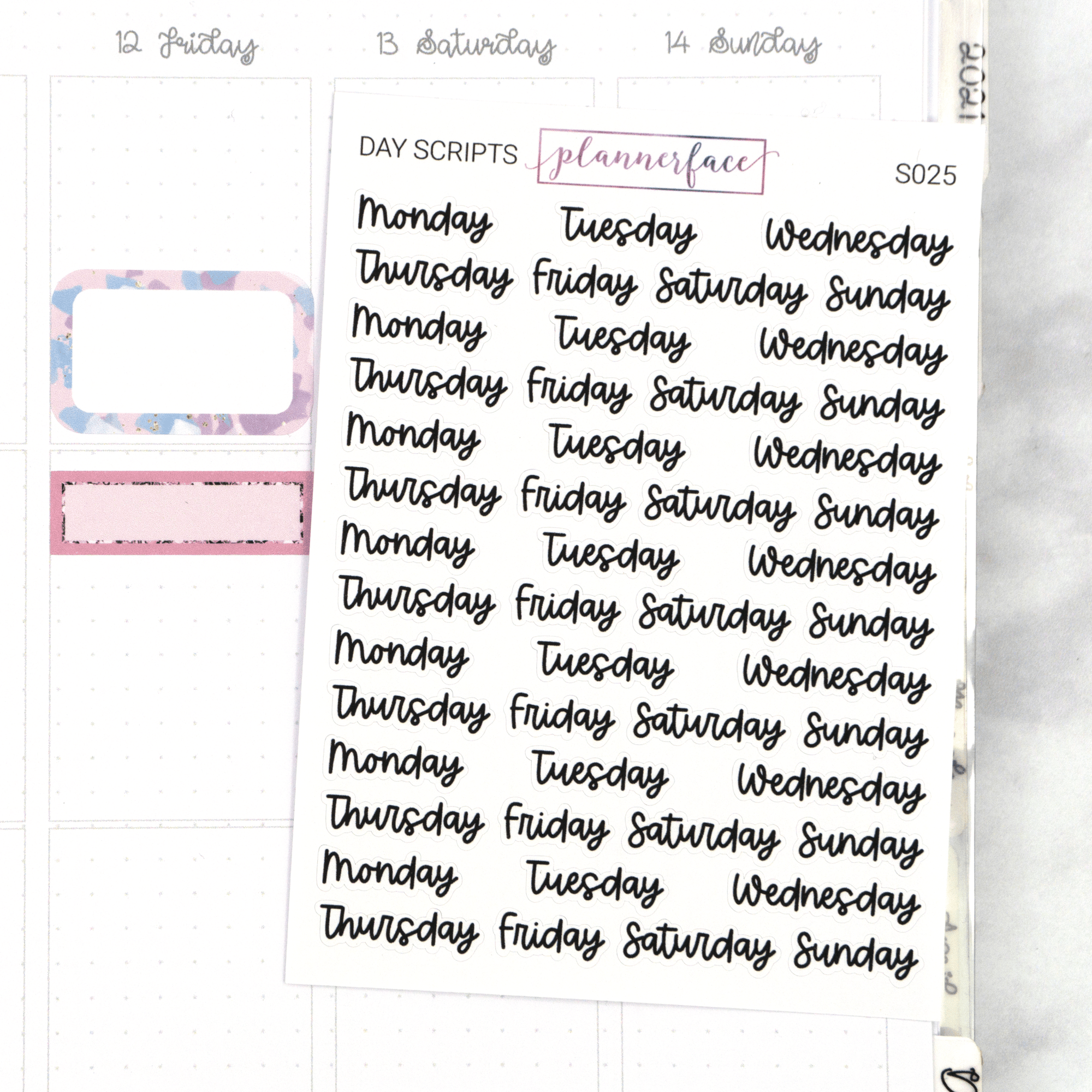 Days of the Week | Scripts by Plannerface