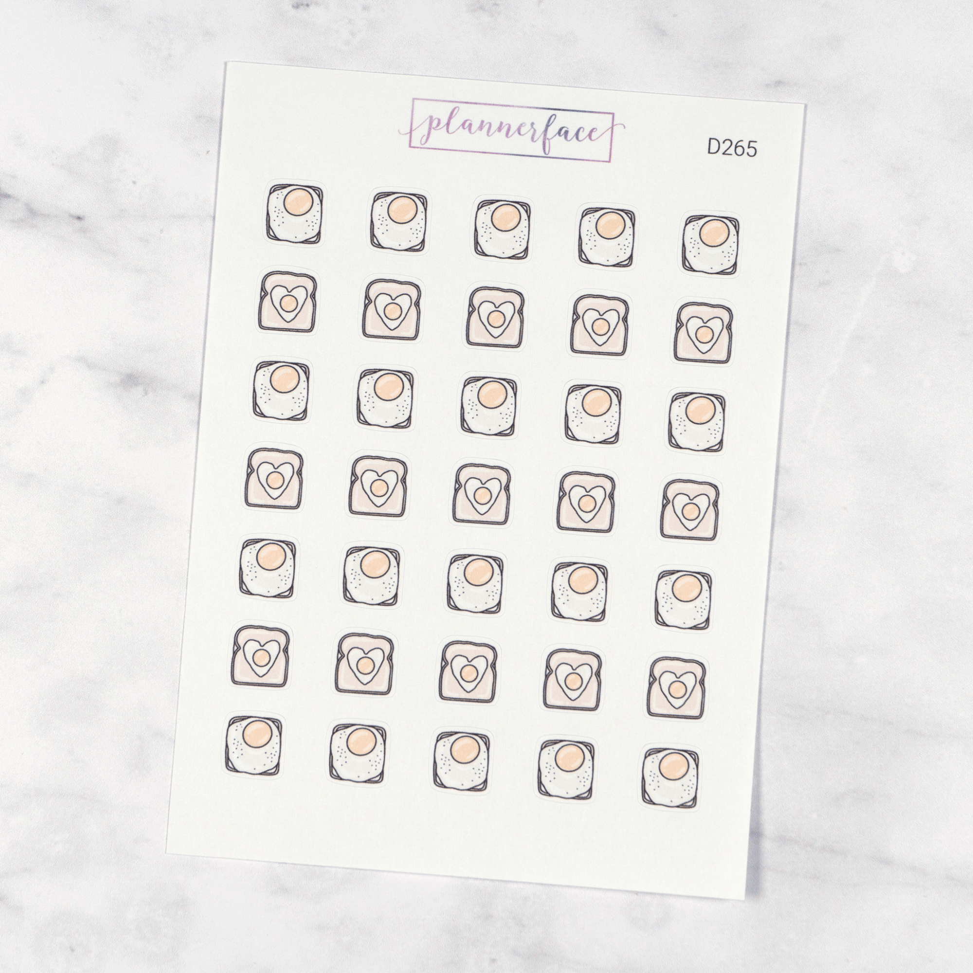 Egg On Toast Multicolour Doodles by Plannerface