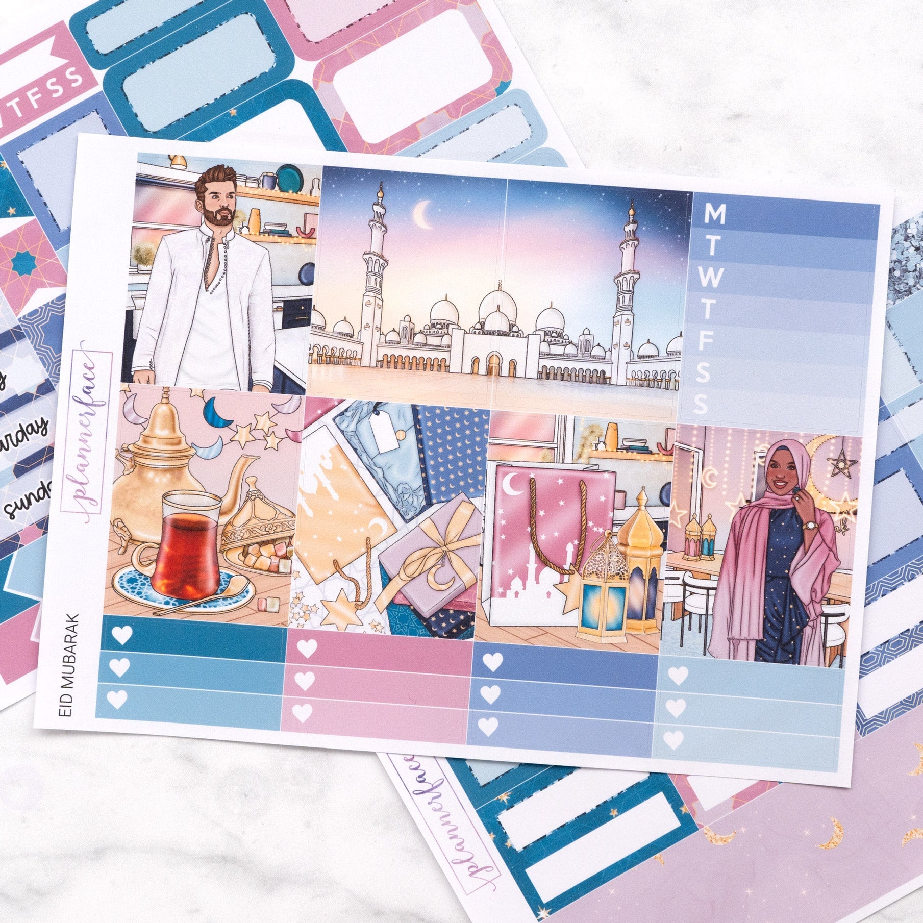 Eid Mubarak Mini Weekly Sticker Kit