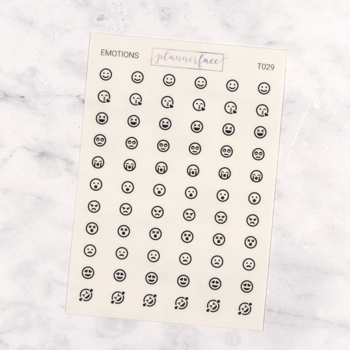 Emotions Transparent Icon Stickers by Plannerface