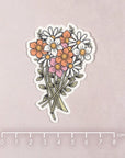 Floral Die Cut Vinyl Sticker by Plannerface
