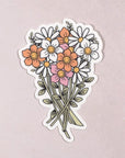 Floral Die Cut Vinyl Sticker by Plannerface