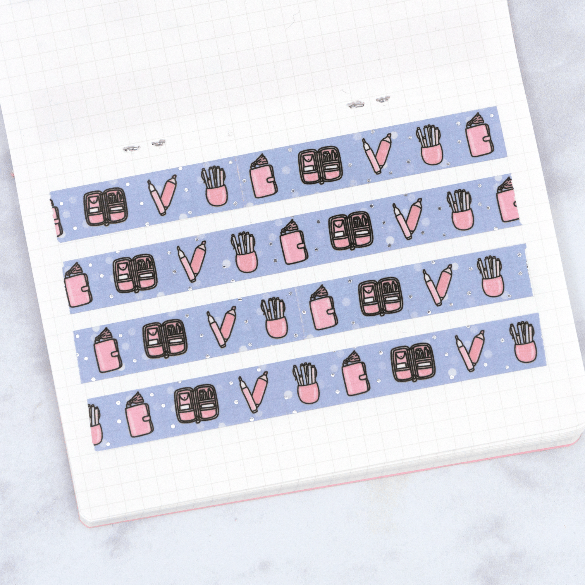 Foiled Doodle Washi Tape Bundle (5 Tapes) by Plannerface