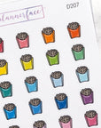 French Fries Multicolour Doodles by Plannerface