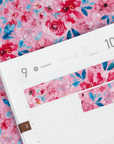 Fuschia Floral | Washi Tape Strips by Plannerface