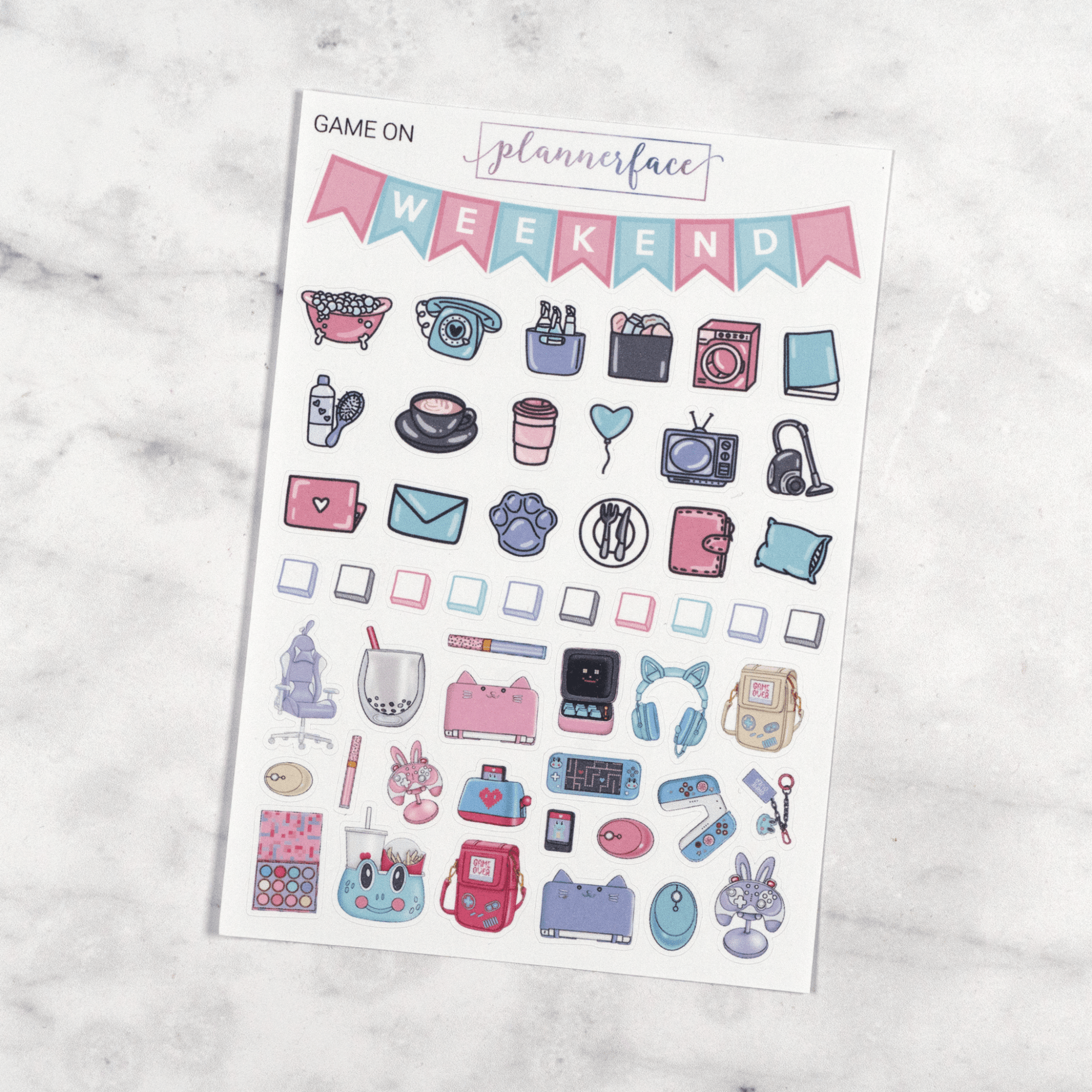 Game On Weekly Kit by Plannerface