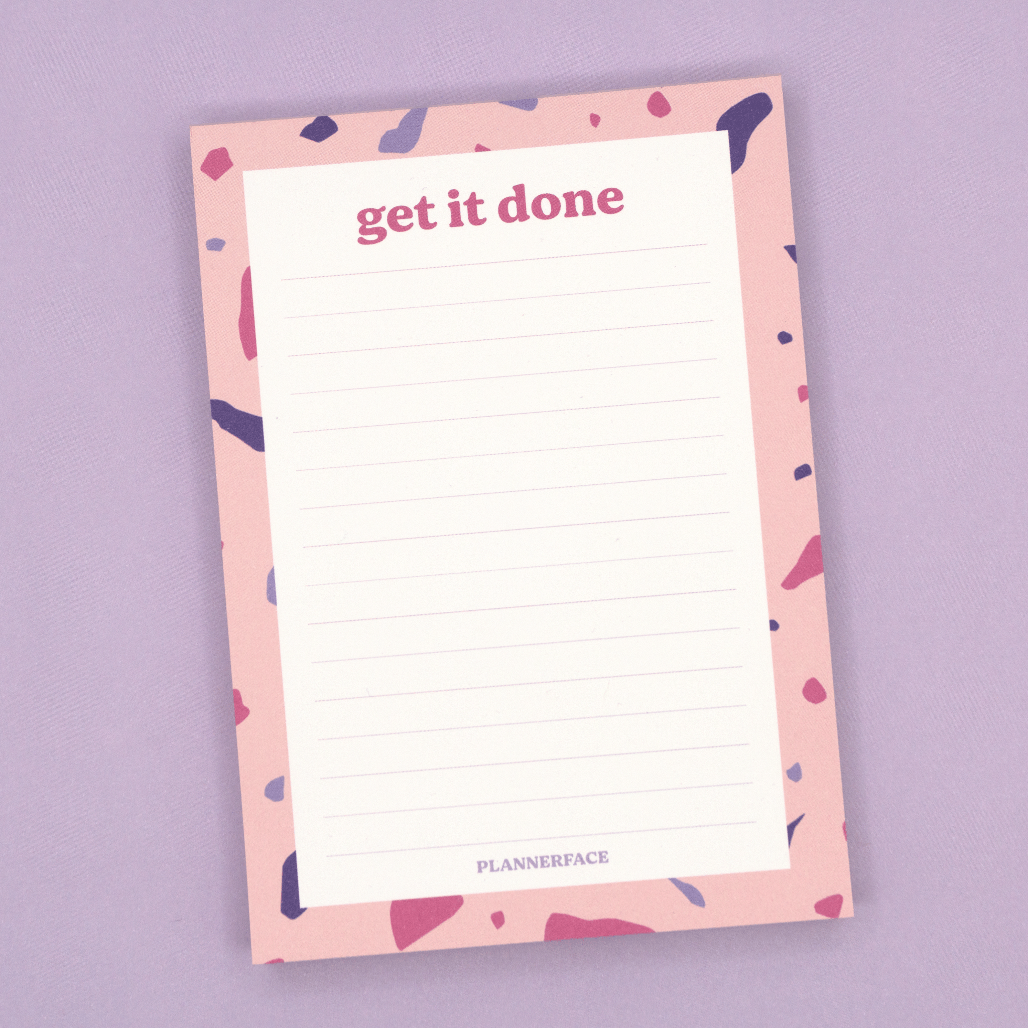 Get It Done Terrazzo A6 List Notepad by Plannerface