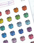 Gift Box Multicolour Doodles by Plannerface