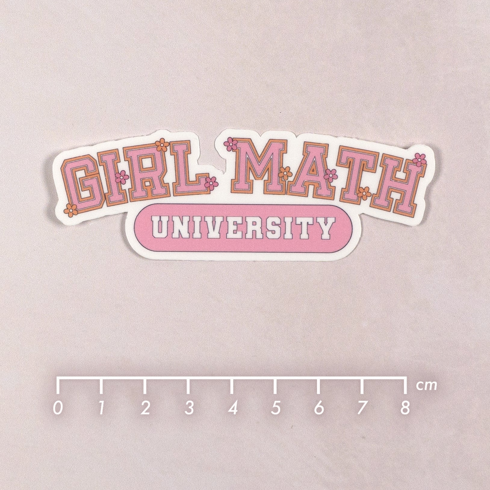 Girl Math Die Cut Vinyl Sticker by Plannerface
