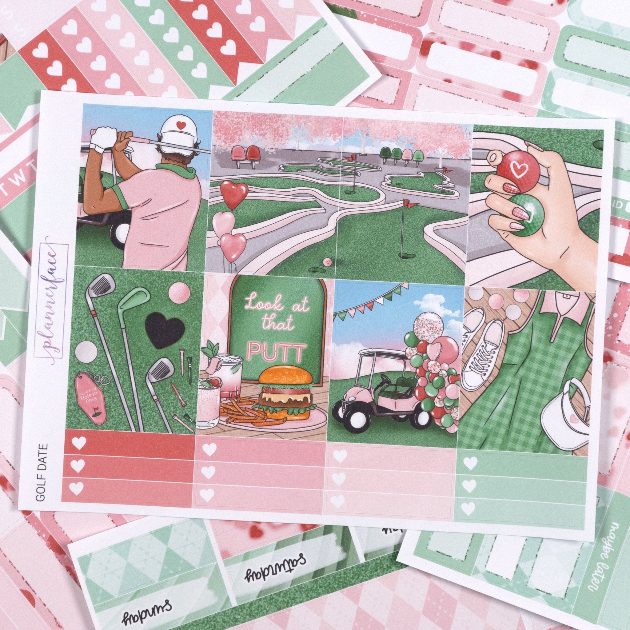 Golf Date Weekly Kit by Plannerface