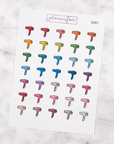 Hair Dryer Multicolour Doodles by Plannerface