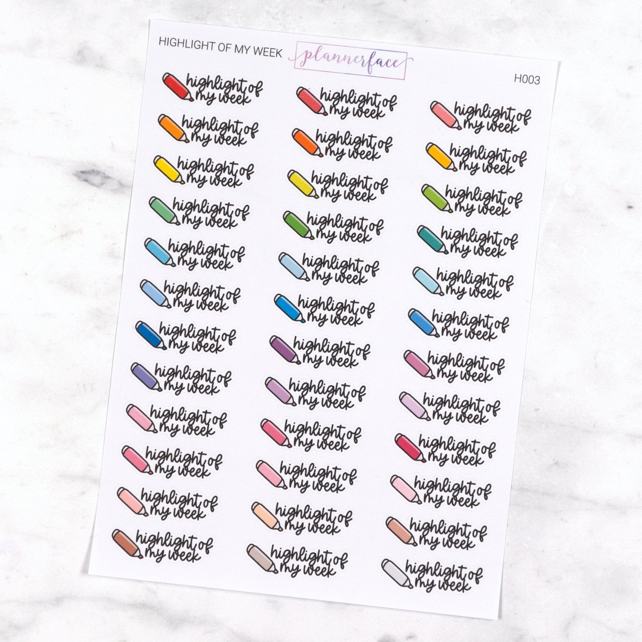 Highlight of my Week Stickers by Plannerface