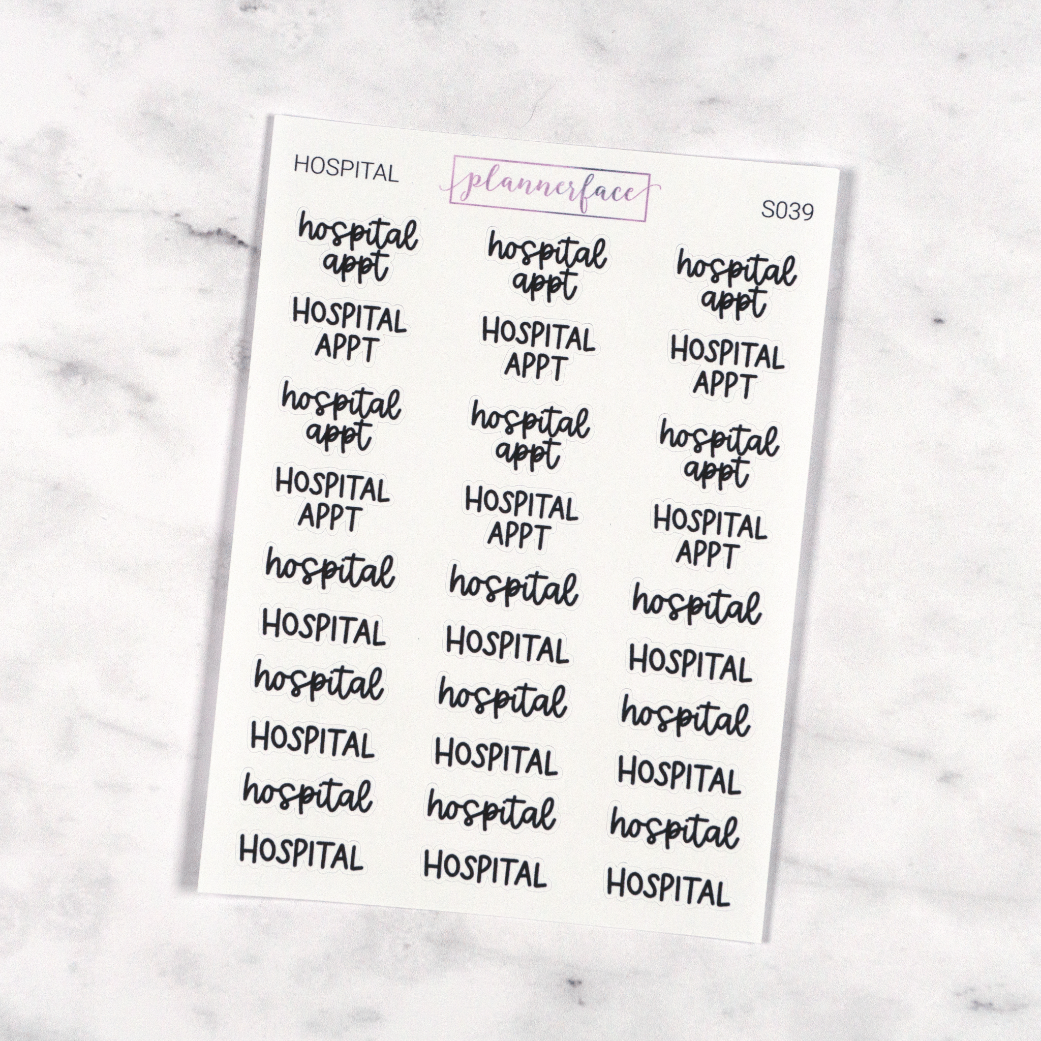 Hospital Appointment | Scripts by Plannerface