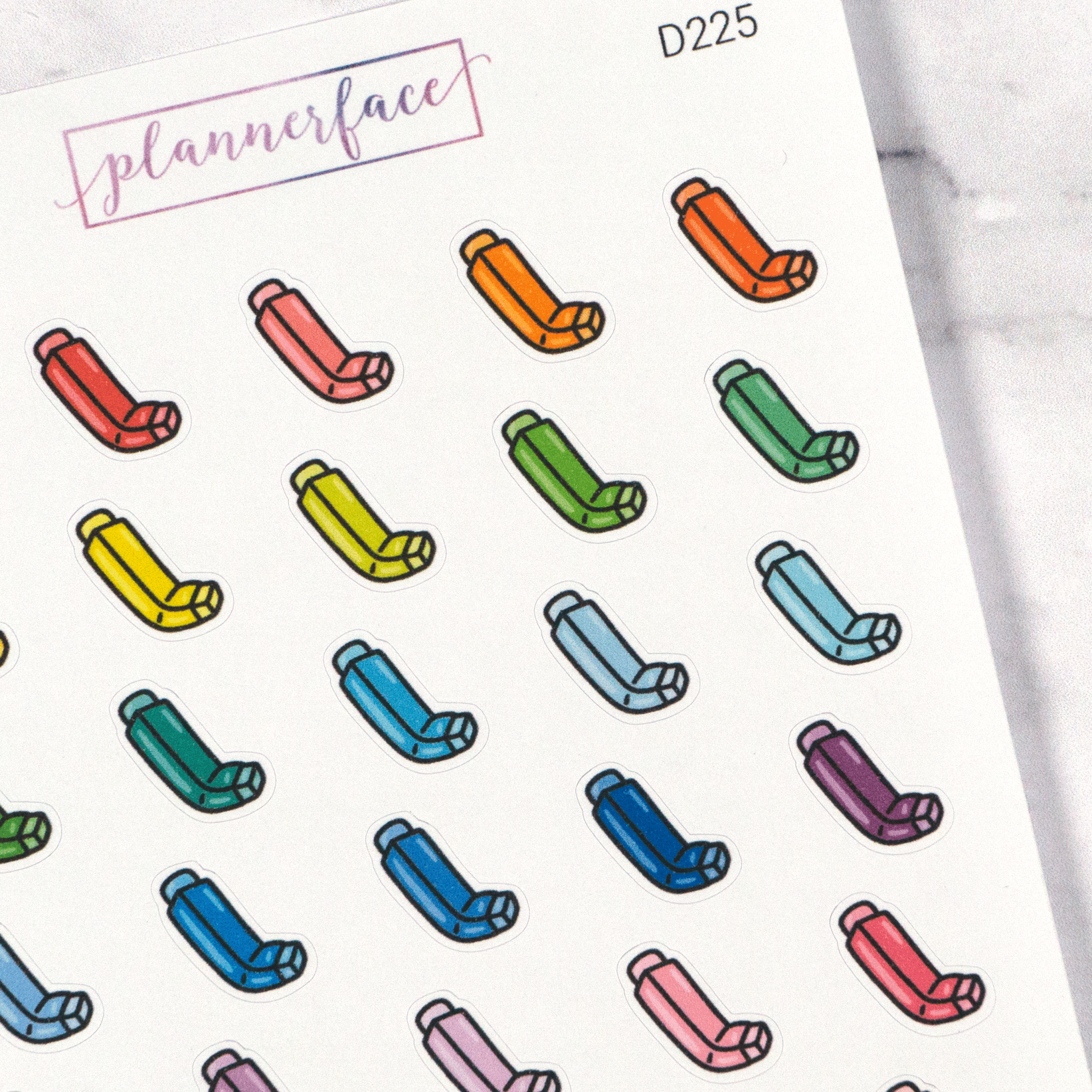 Inhaler Multicolour Doodles by Plannerface
