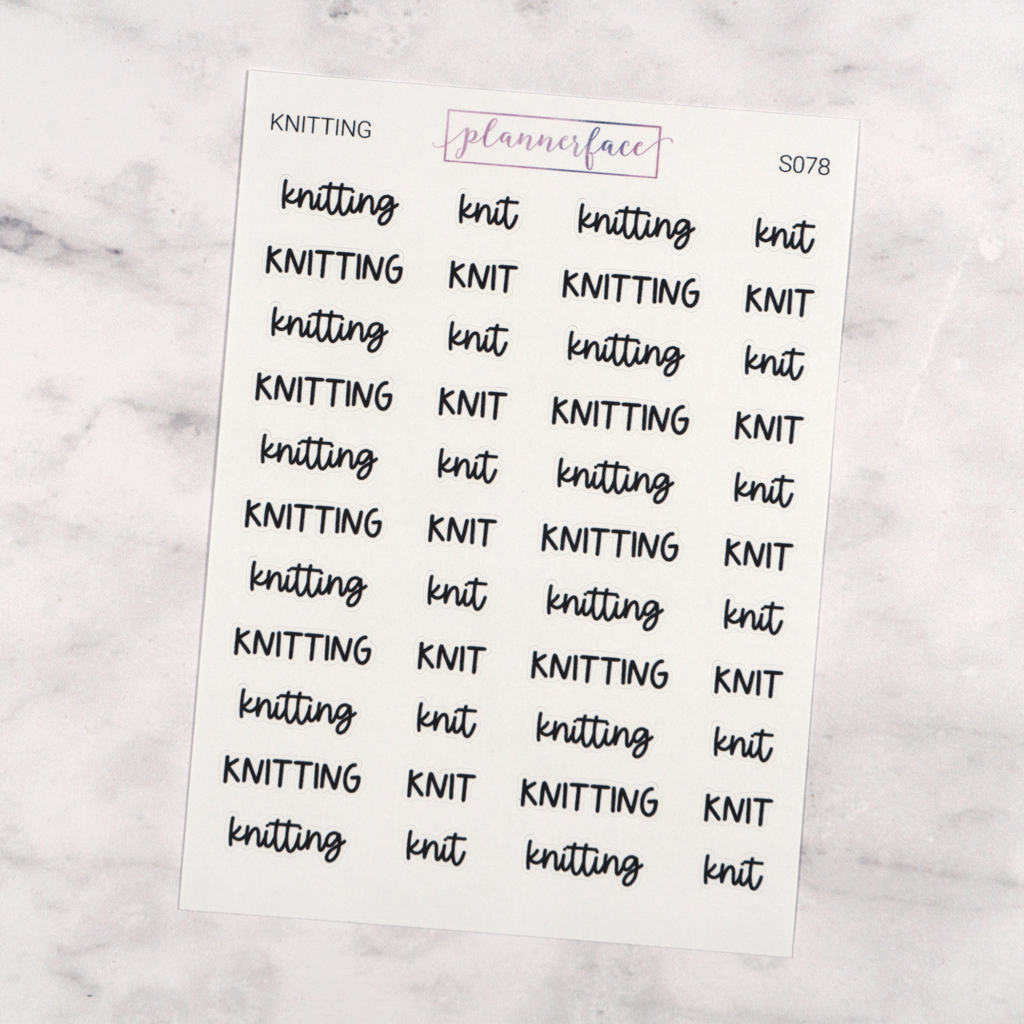 Knitting | Scripts by Plannerface