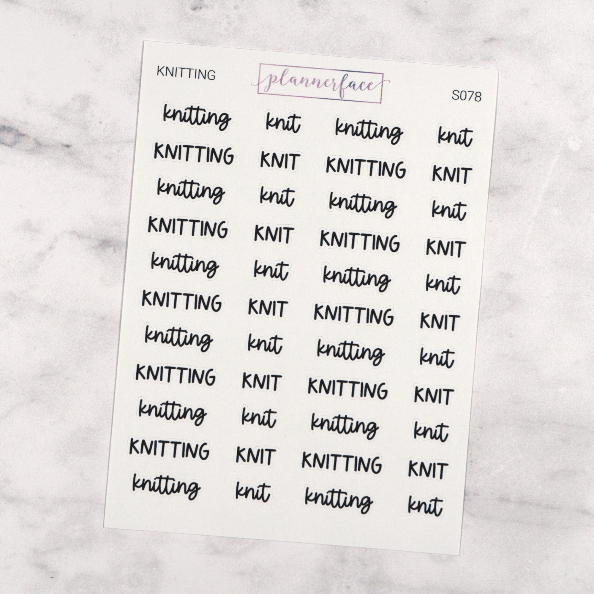 Knitting | Scripts by Plannerface