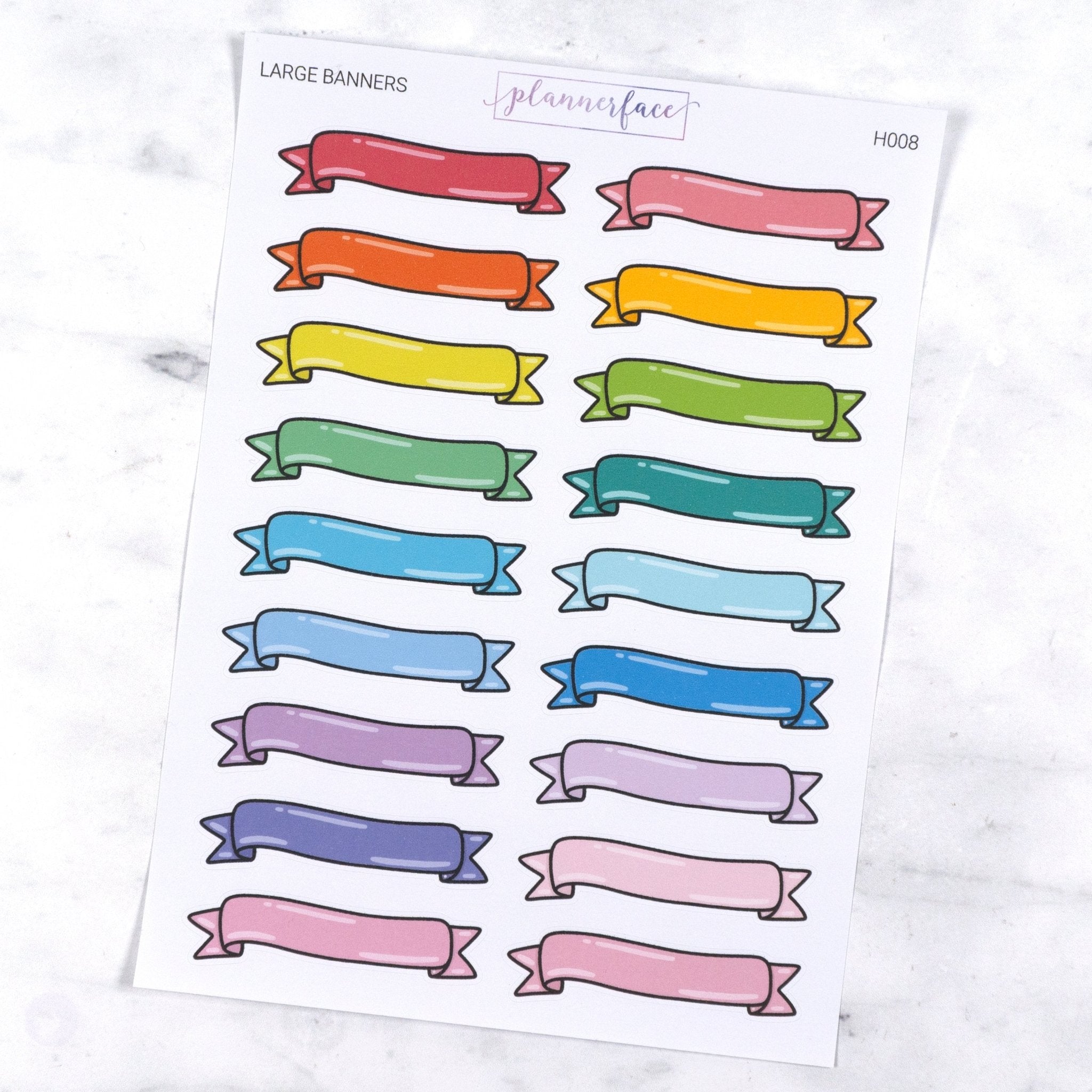 Large Banner Multicolour Stickers by Plannerface