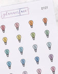 Light Bulb Multicolour Doodles by Plannerface