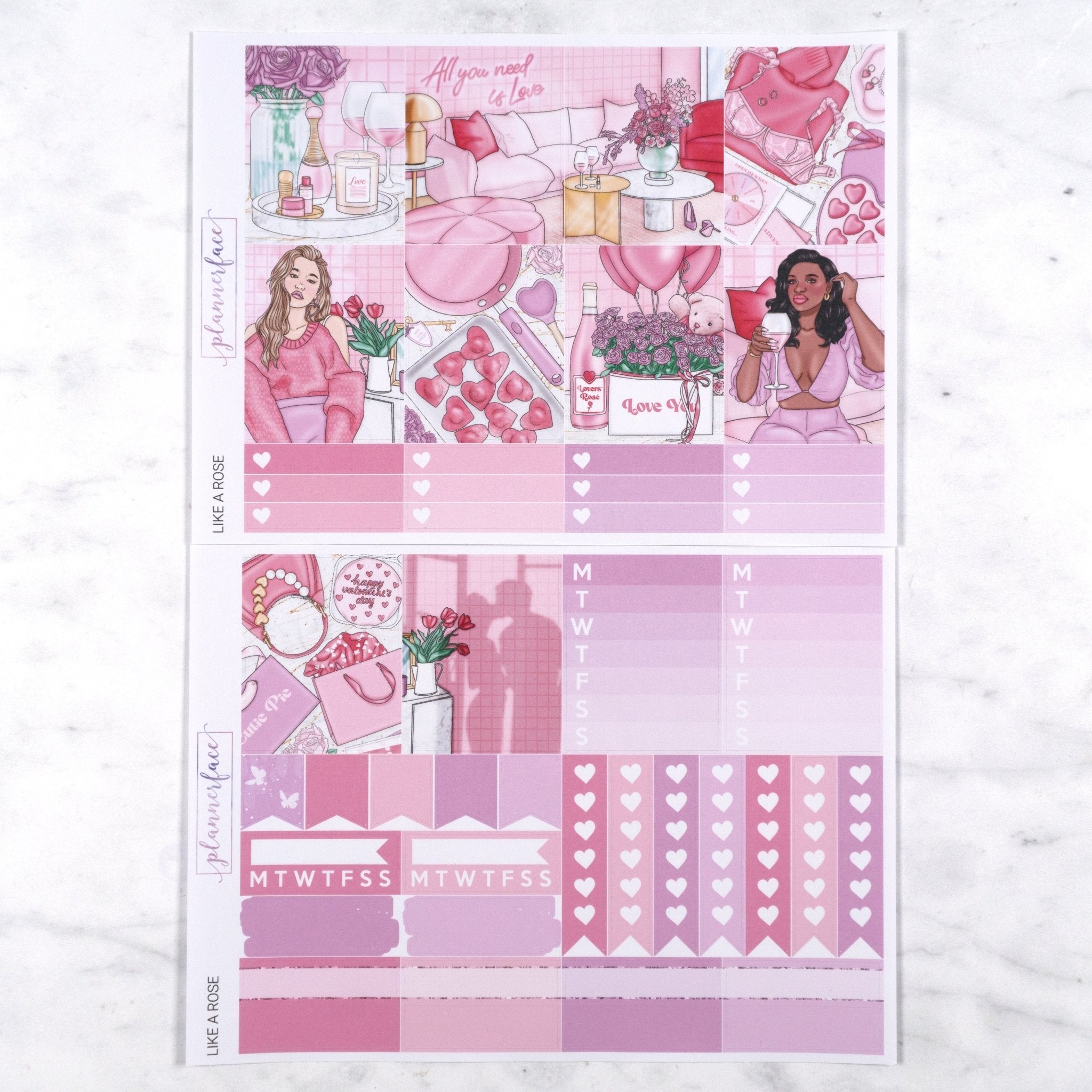 Like A Rose Weekly Kit by Plannerface
