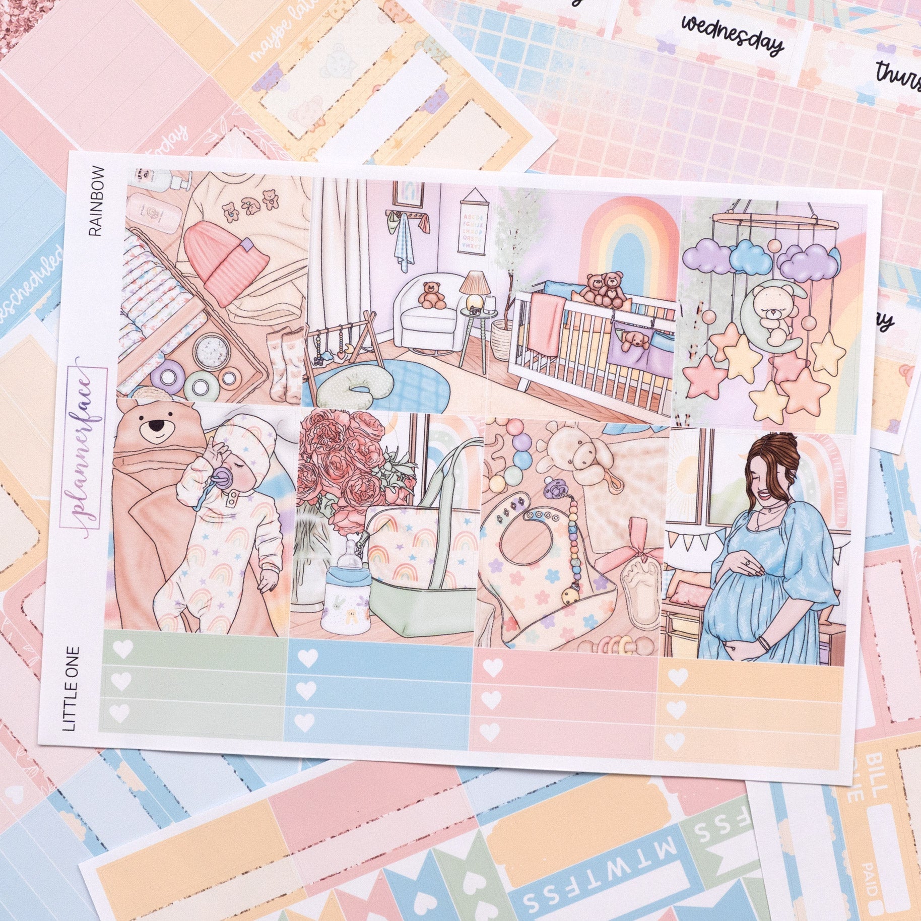 Little One (Rainbow) Weekly Sticker Kit