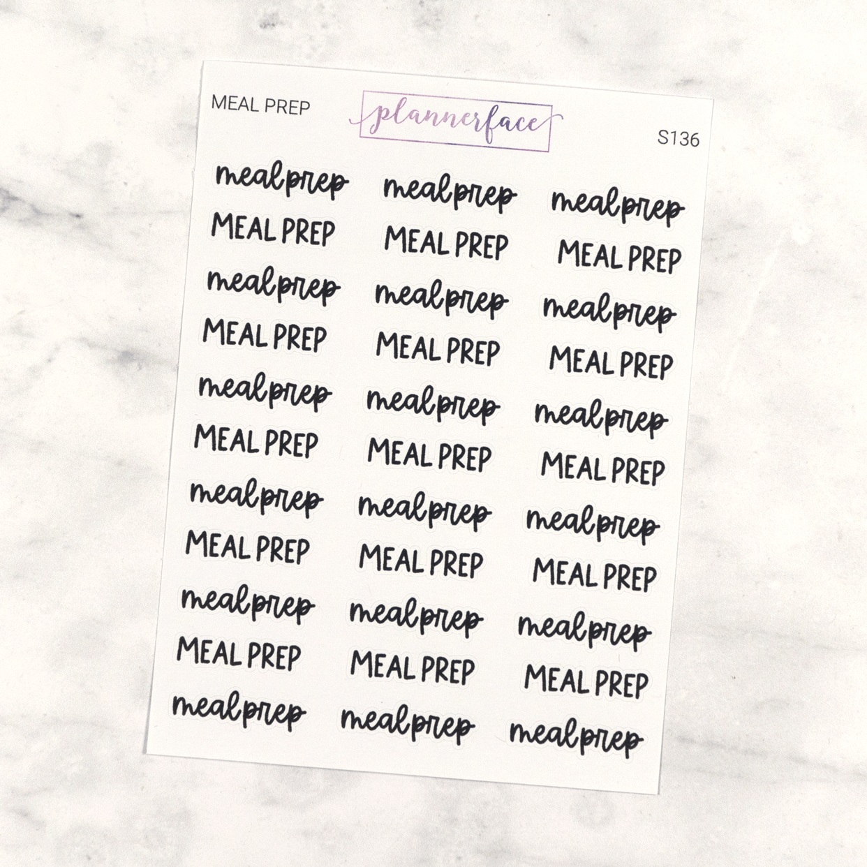 Meal Prep | Scripts by Plannerface