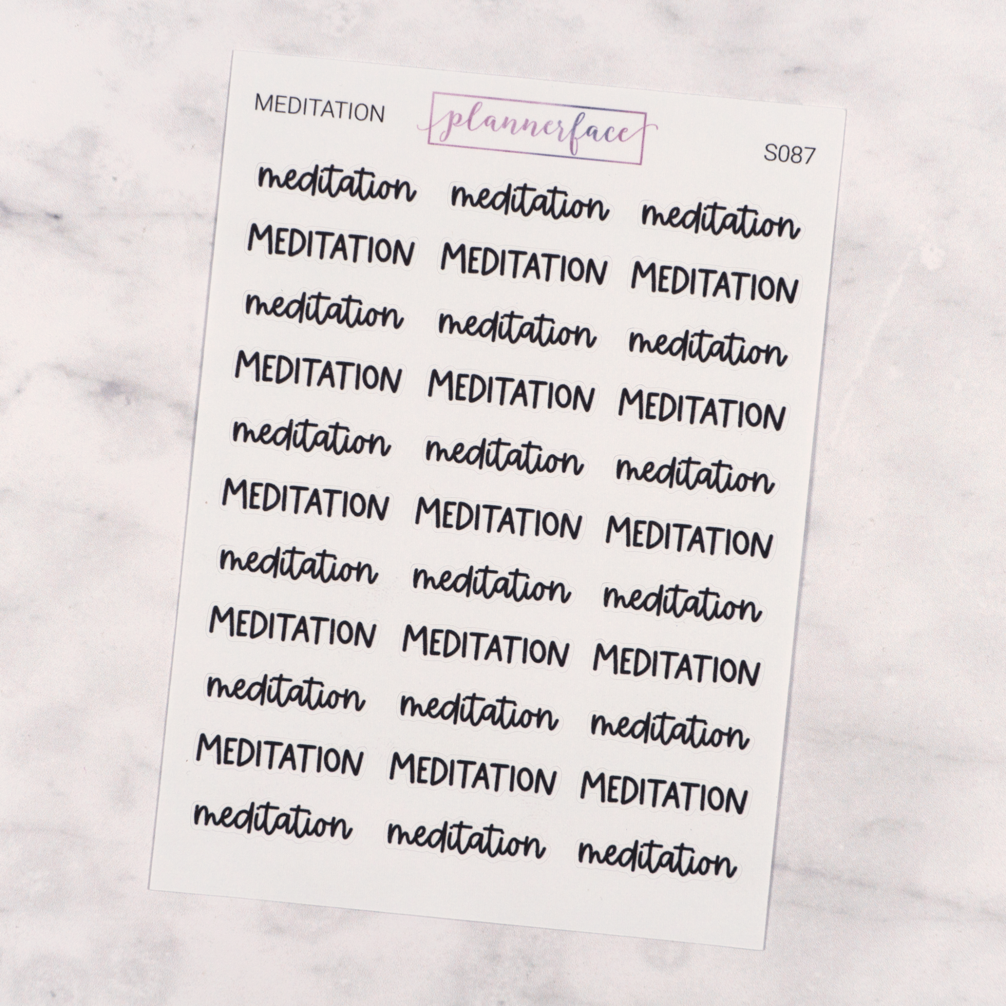 Meditation | Scripts by Plannerface
