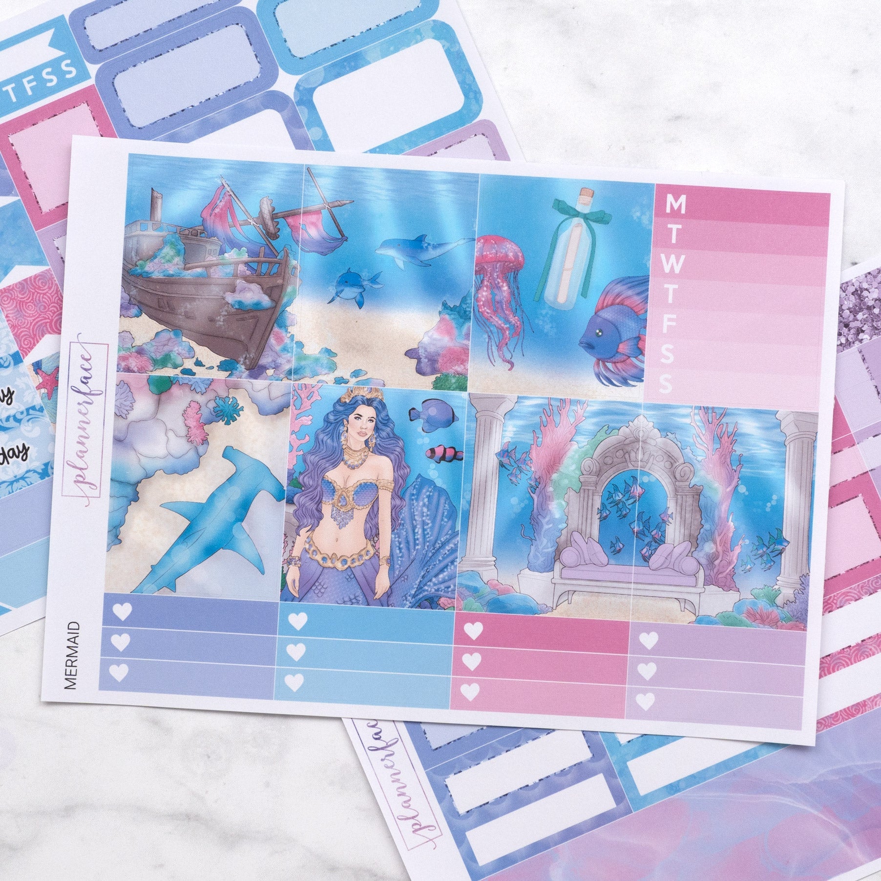 Mermaid Mini Weekly Sticker Kit