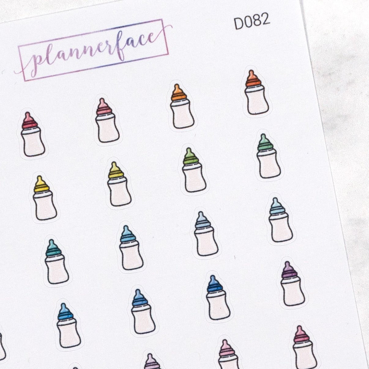 Milk Bottle Multicolour Doodles by Plannerface