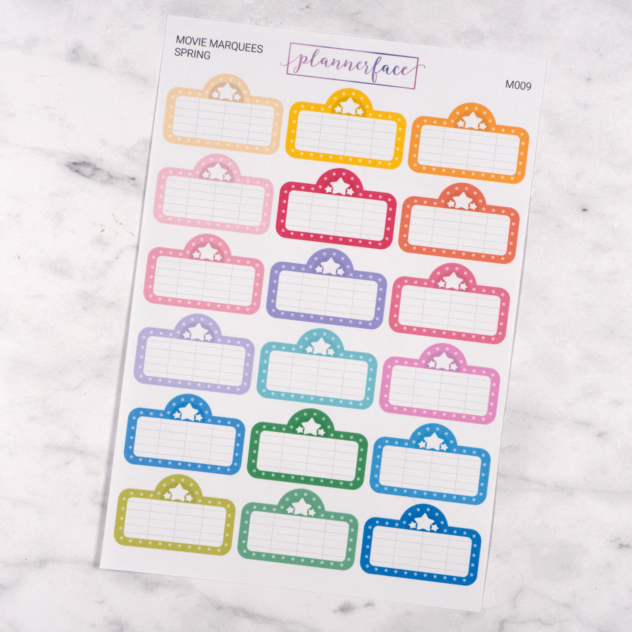 Movie Marquees | Spring Multicolour by Plannerface