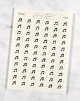 Music Transparent Icon Stickers by Plannerface