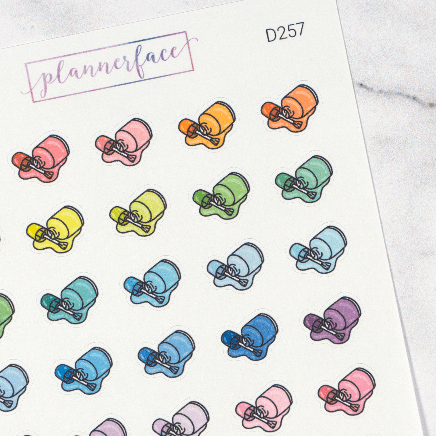 Nail Polish Multicolour Doodles by Plannerface