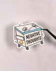 Negative Thoughts Die Cut Vinyl Sticker by Plannerface