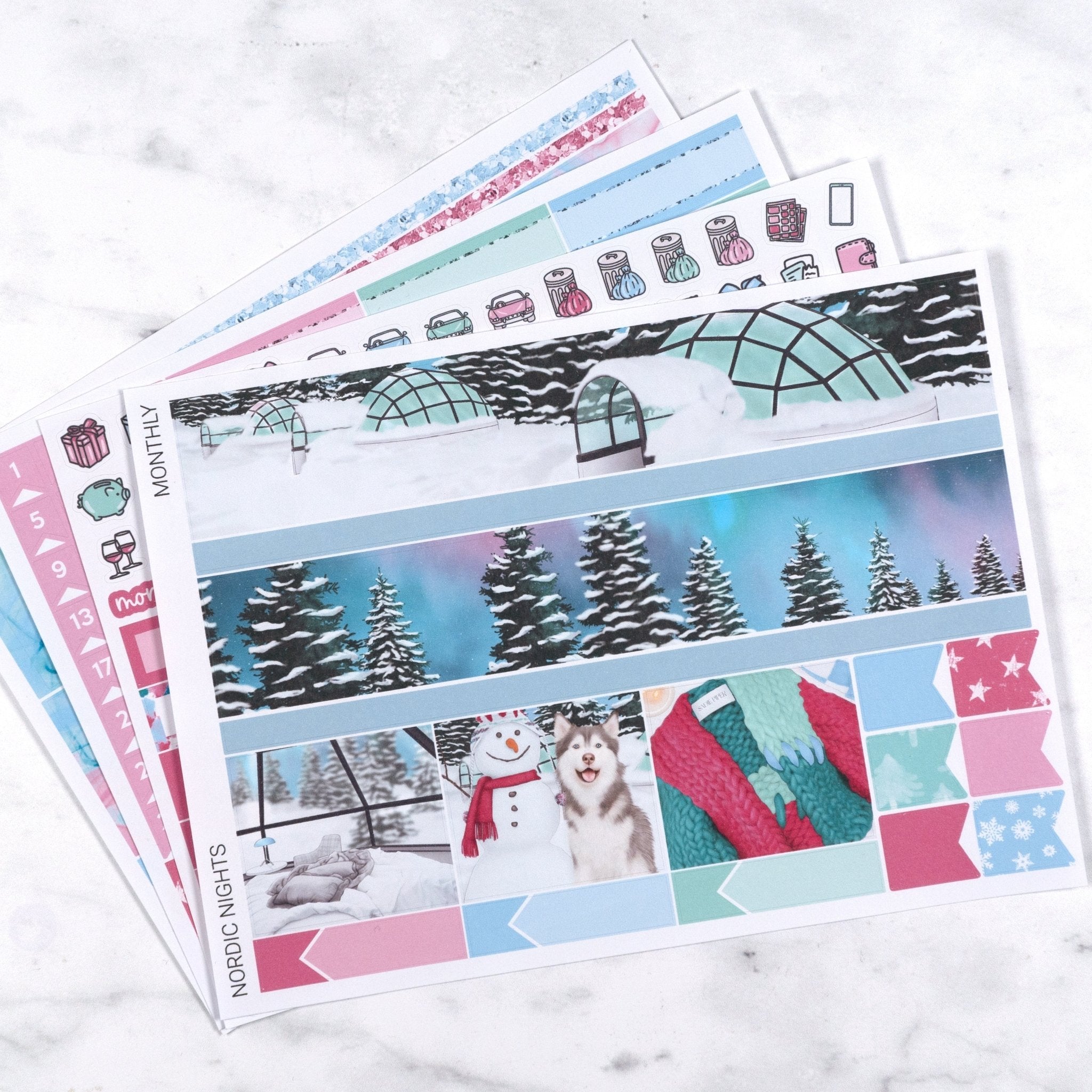 Nordic Nights Monthly Kit by Plannerface
