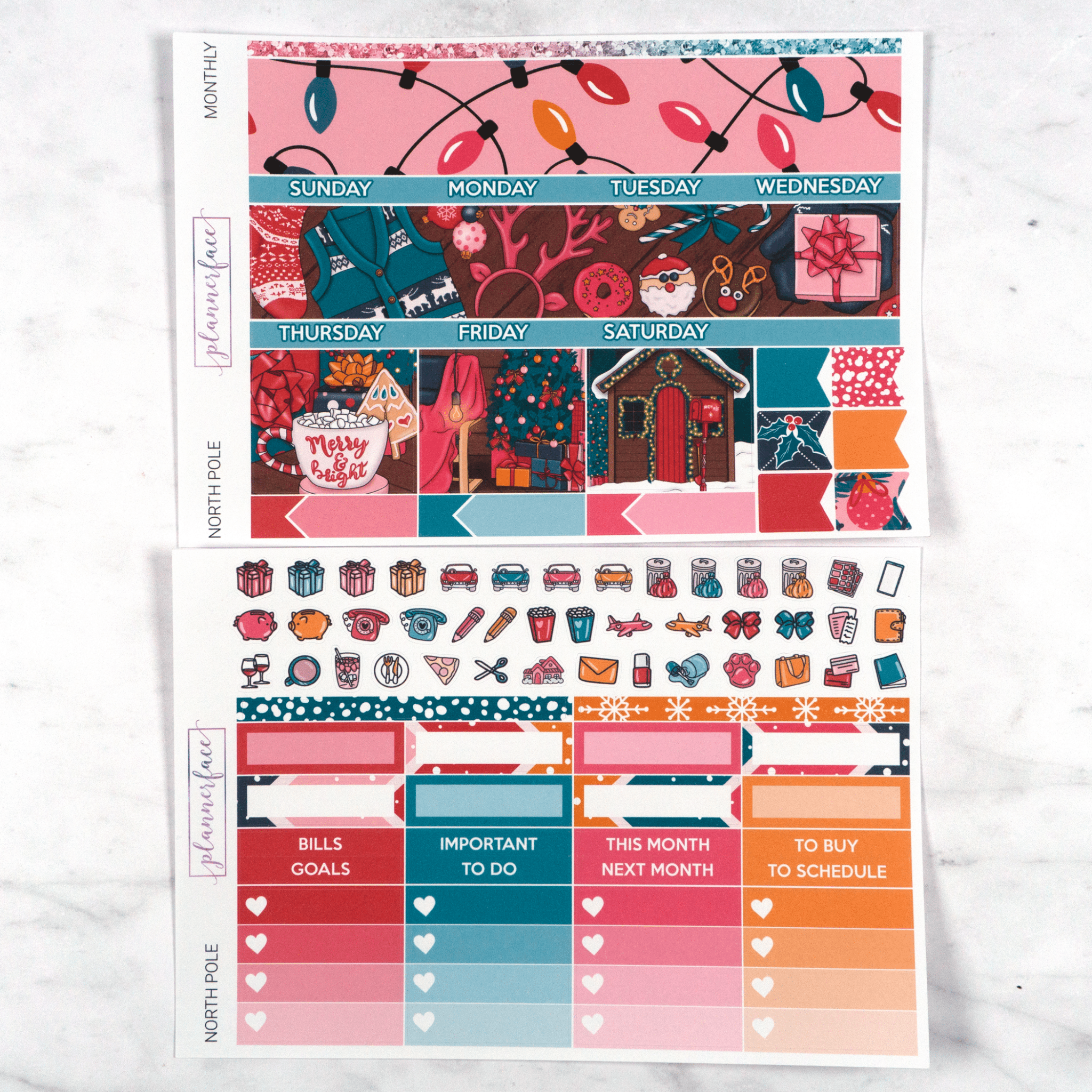 North Pole Monthly Kit by Plannerface