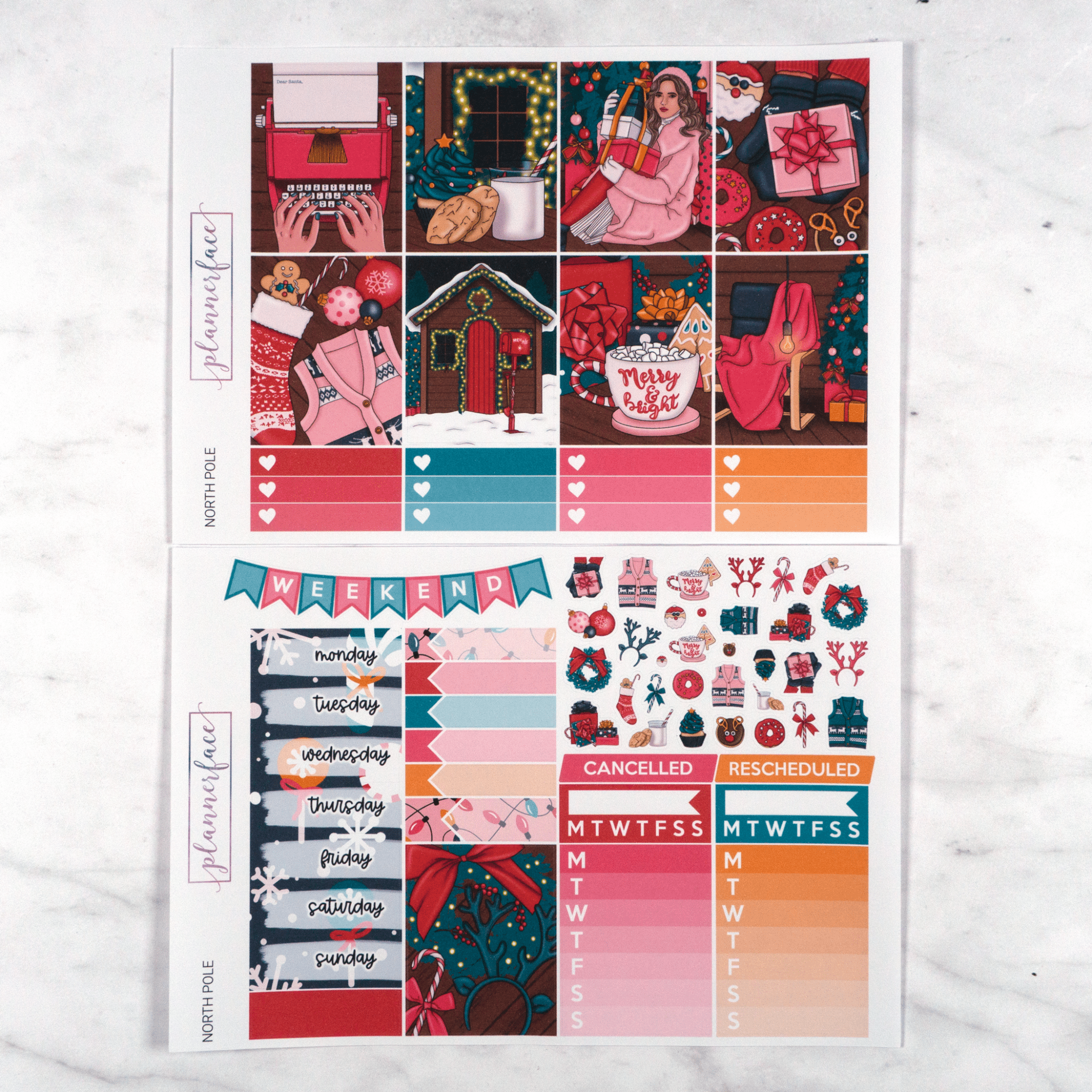 North Pole Weekly Kit by Plannerface