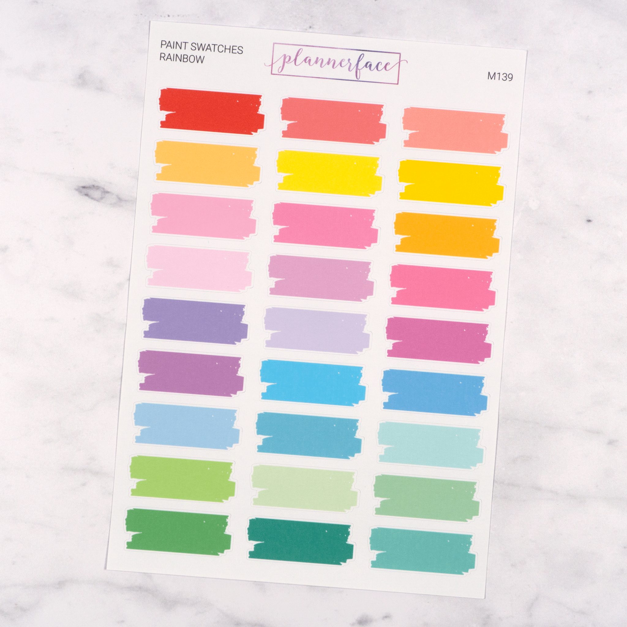 Paint Swatches | Rainbow Multicolour by Plannerface