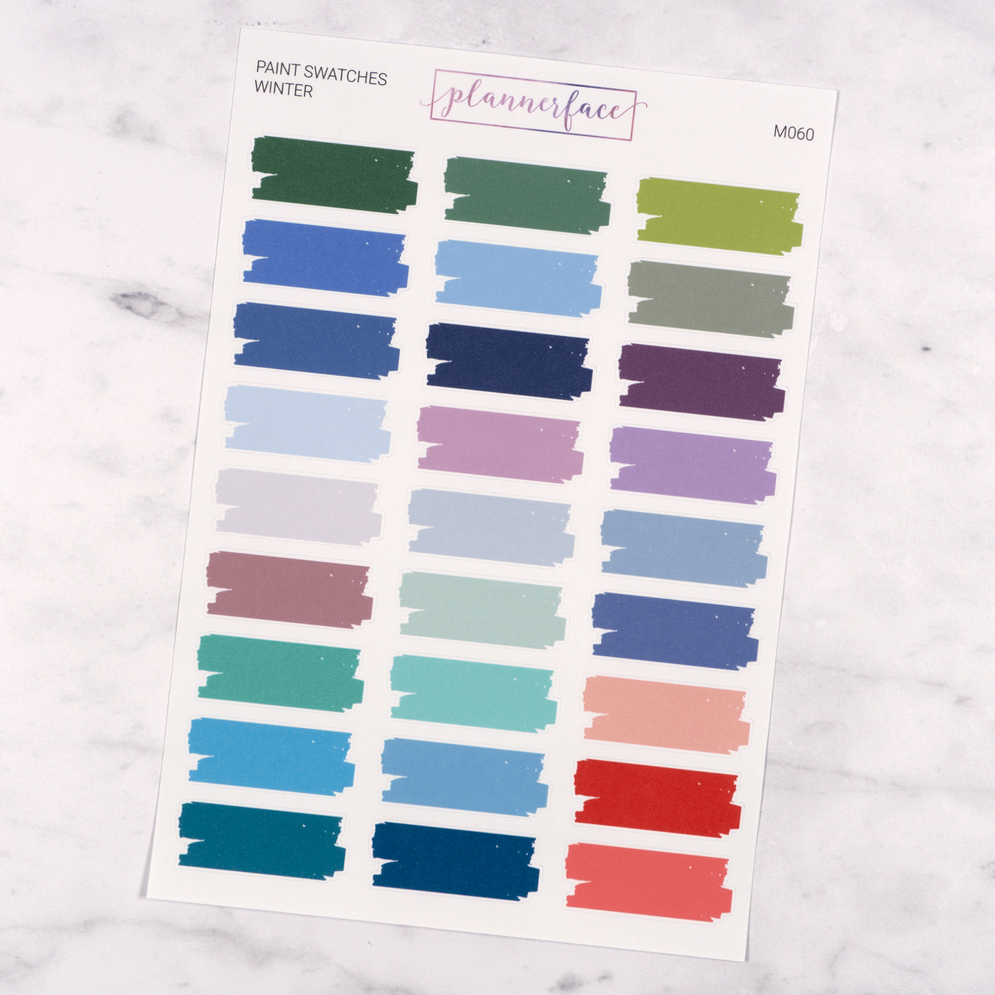 Paint Swatches | Winter Multicolour by Plannerface