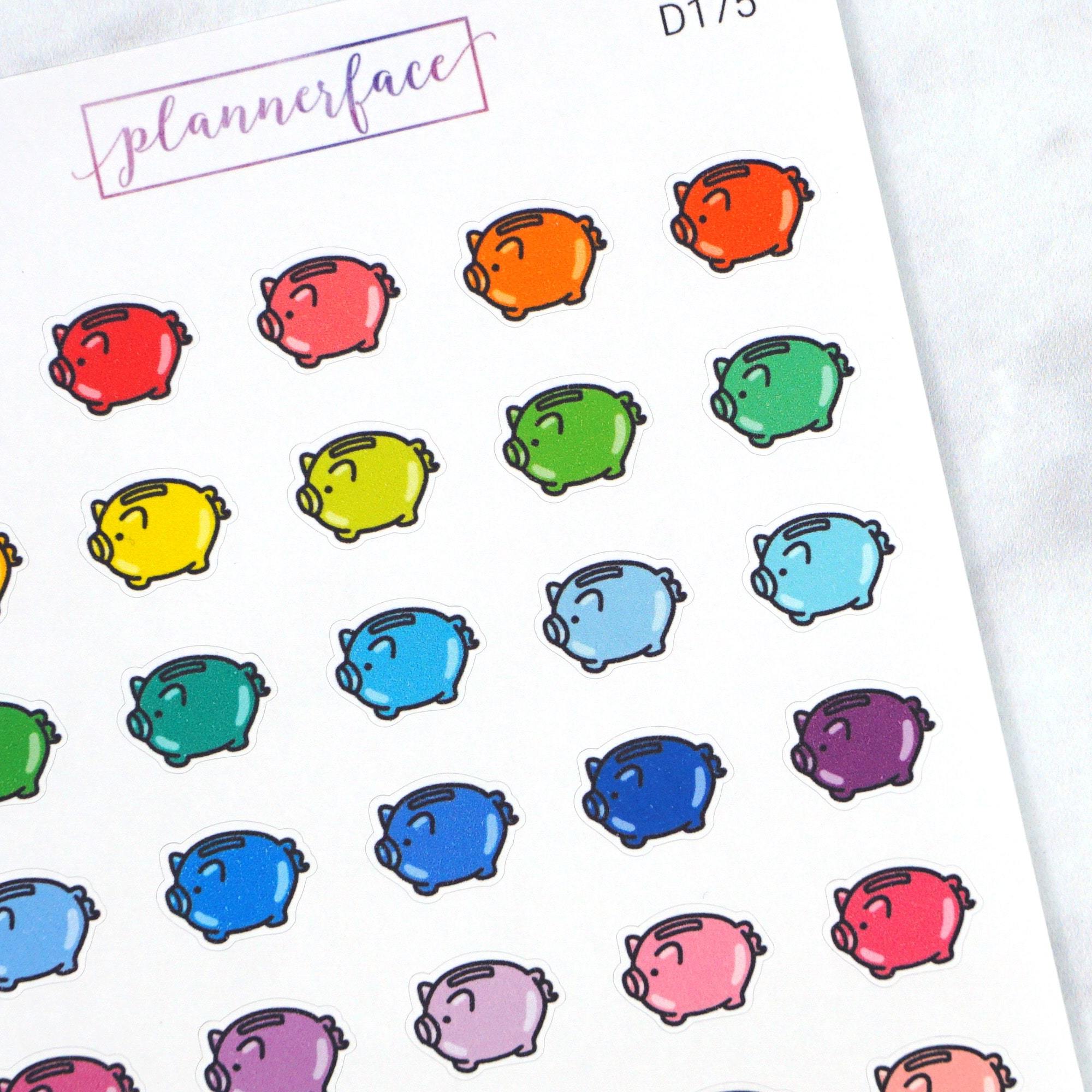 Piggy Bank Multicolour Doodles by Plannerface