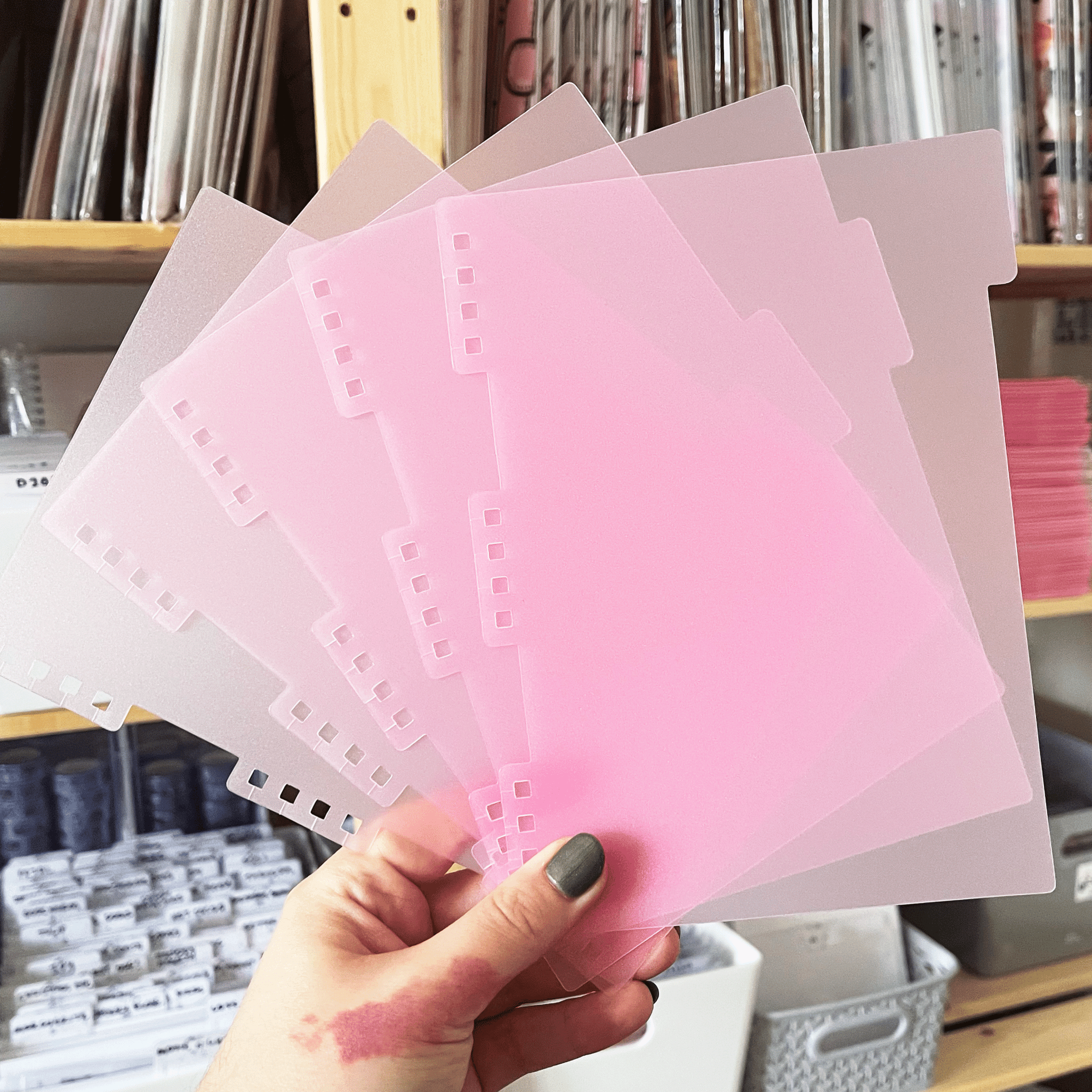 Pink Divider Set for Reusable Sticker Albums by Plannerface