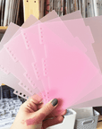 Pink Divider Set for Reusable Sticker Albums by Plannerface