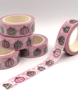 Pink Pumpkin | Holo Foiled Doodle Washi Tape by Plannerface