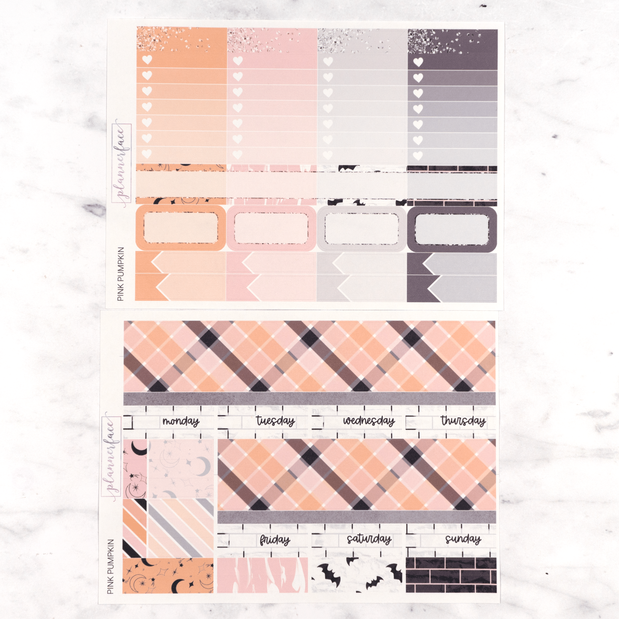 Pink Pumpkin Weekly Kit by Plannerface