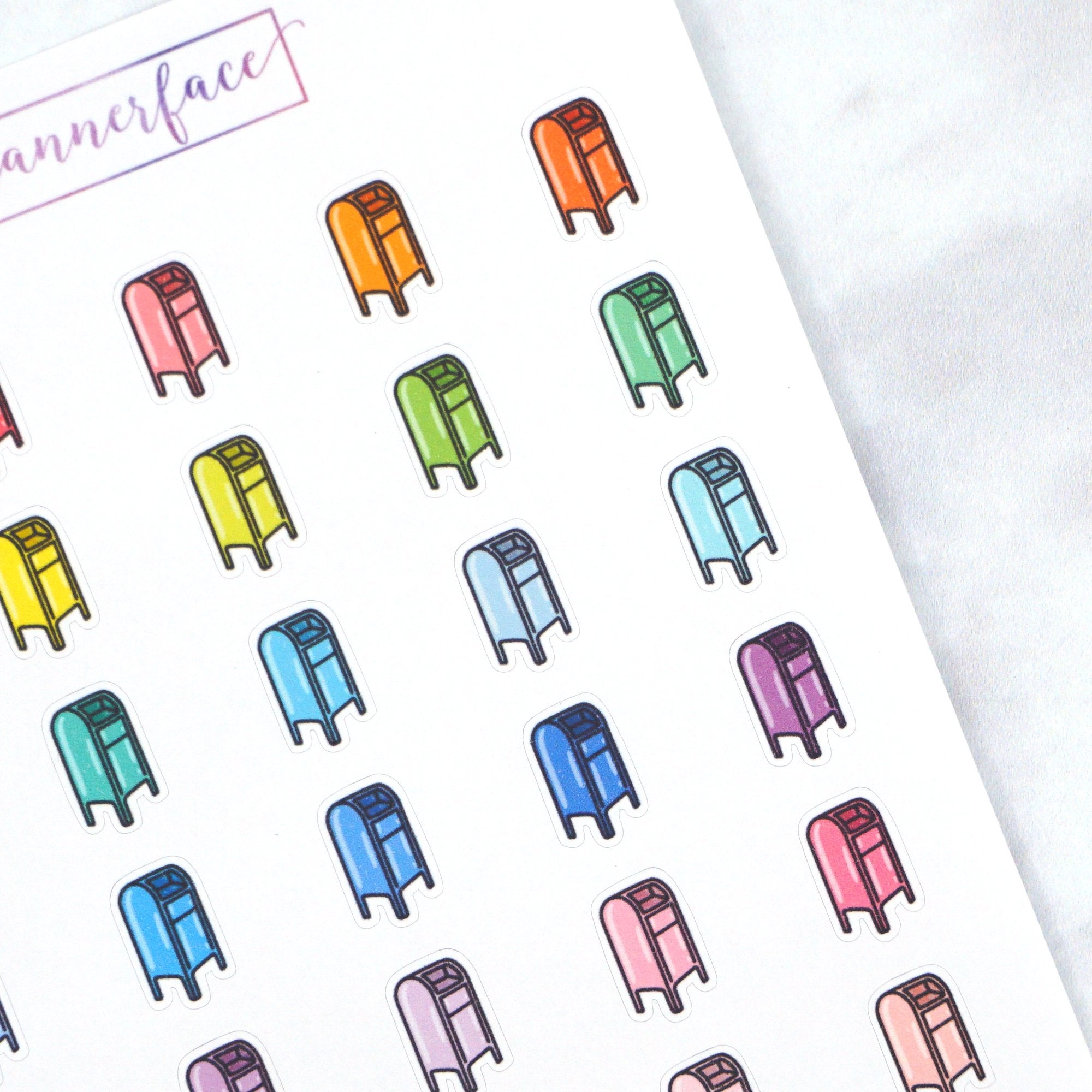 Post Box Multicolour Doodles by Plannerface