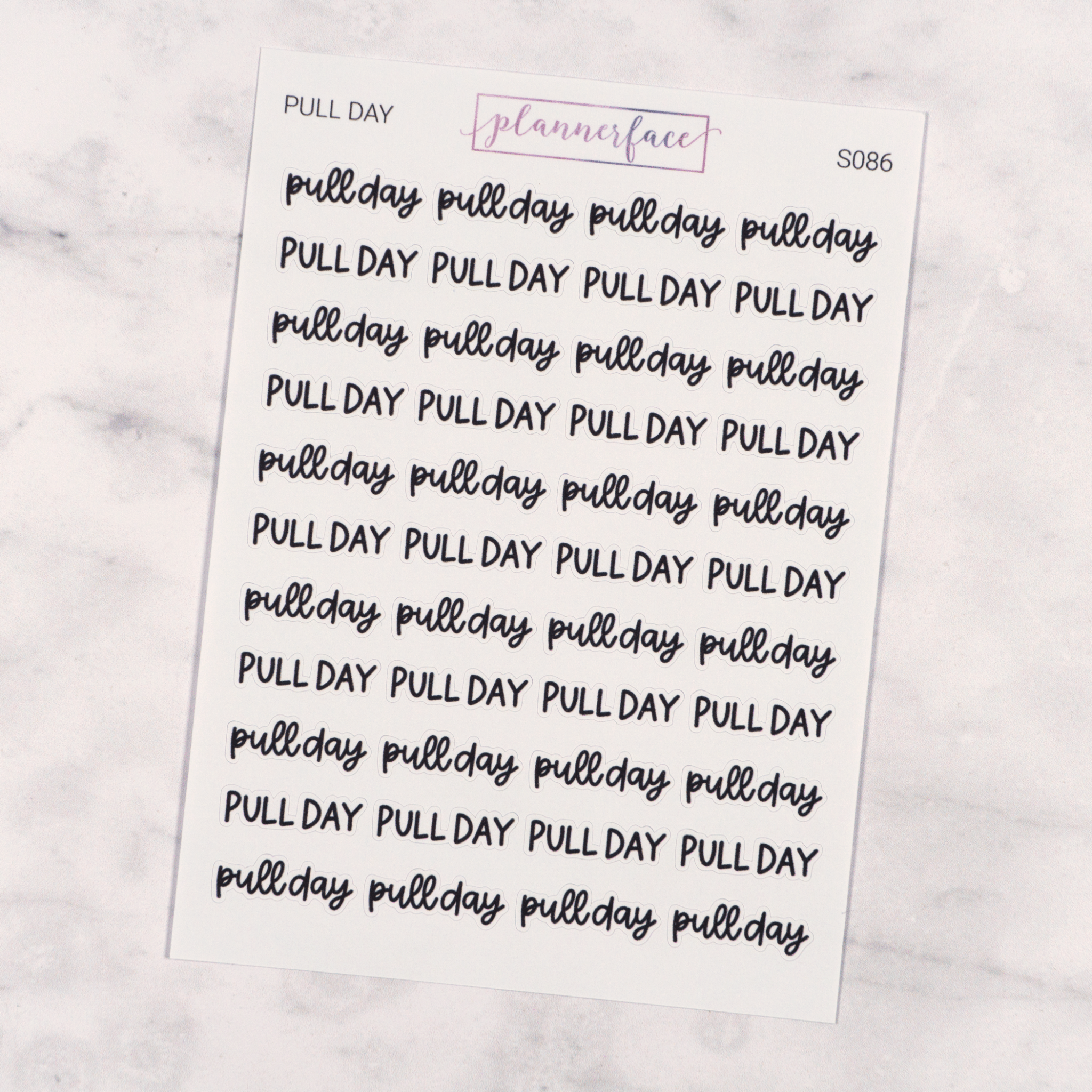 Pull Day | Scripts by Plannerface
